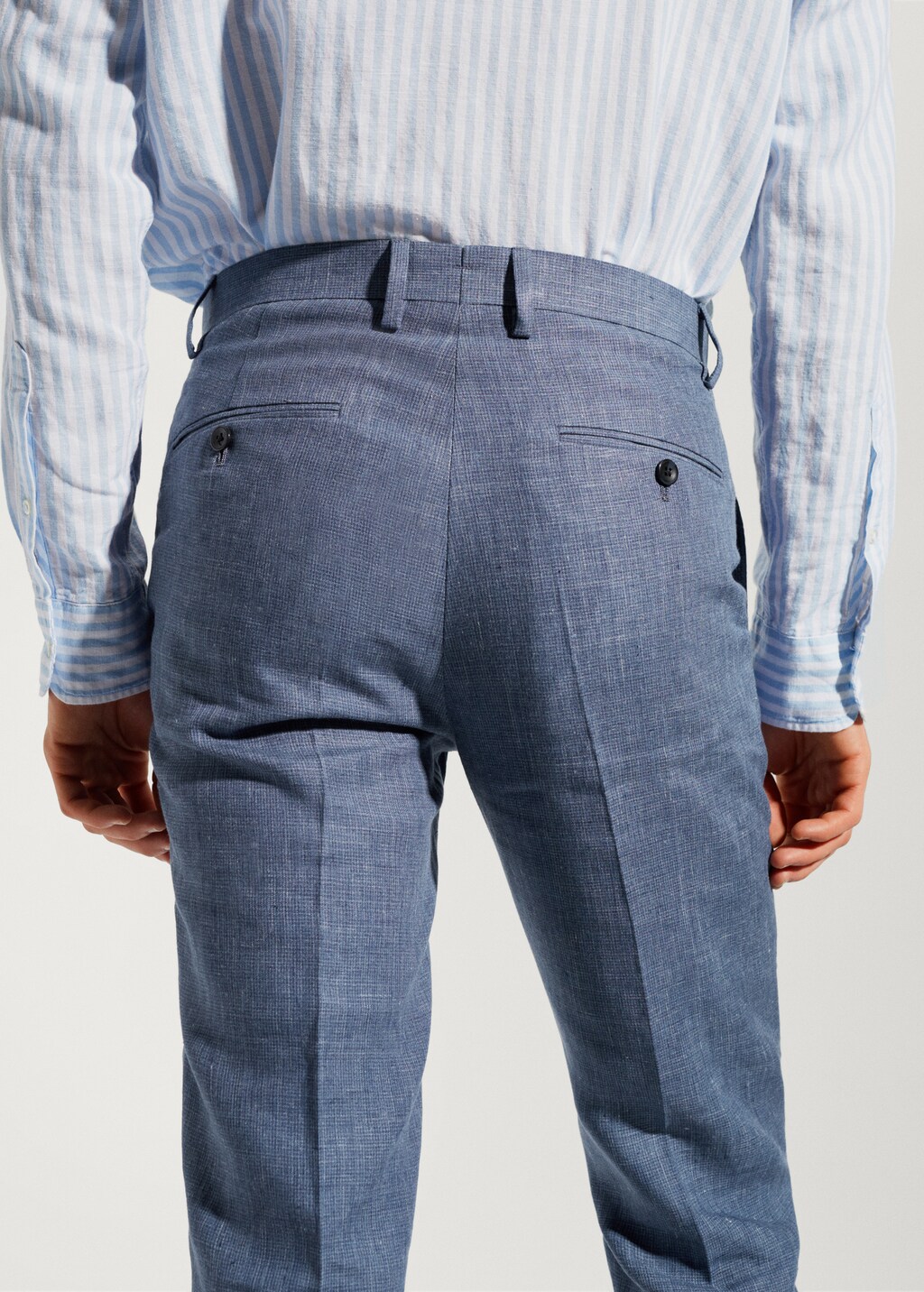 100% linen suit trousers - Details of the article 6