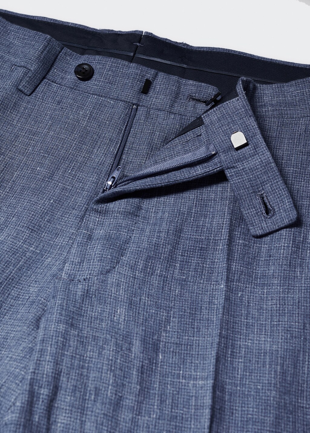 100% linen suit trousers - Details of the article 8