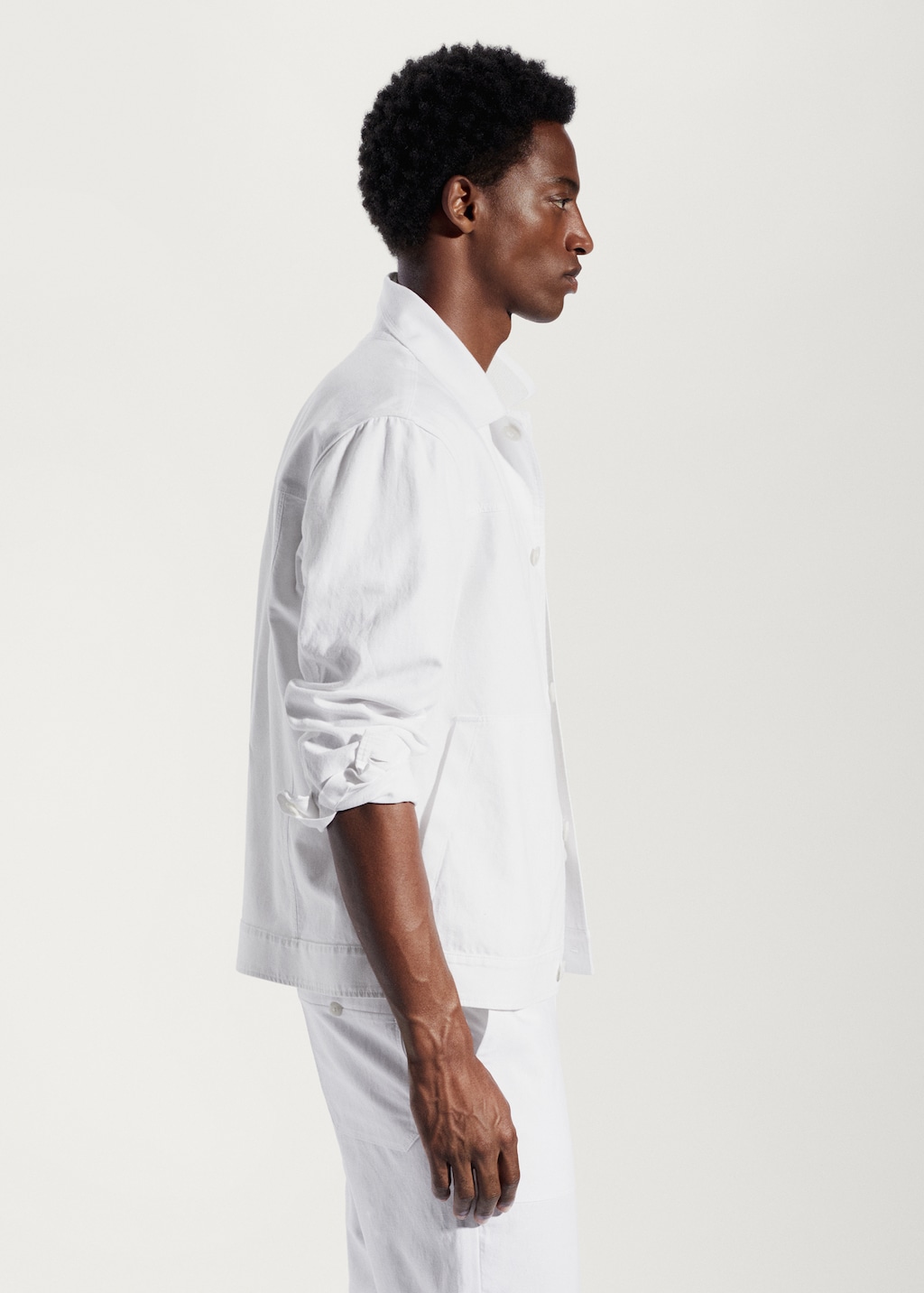 Pocket linen cotton jacket - Details of the article 4