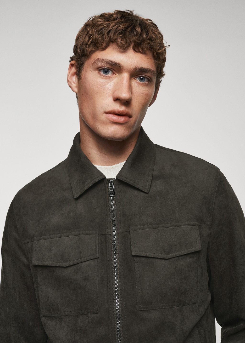 Suede effect jacket - Details of the article 1