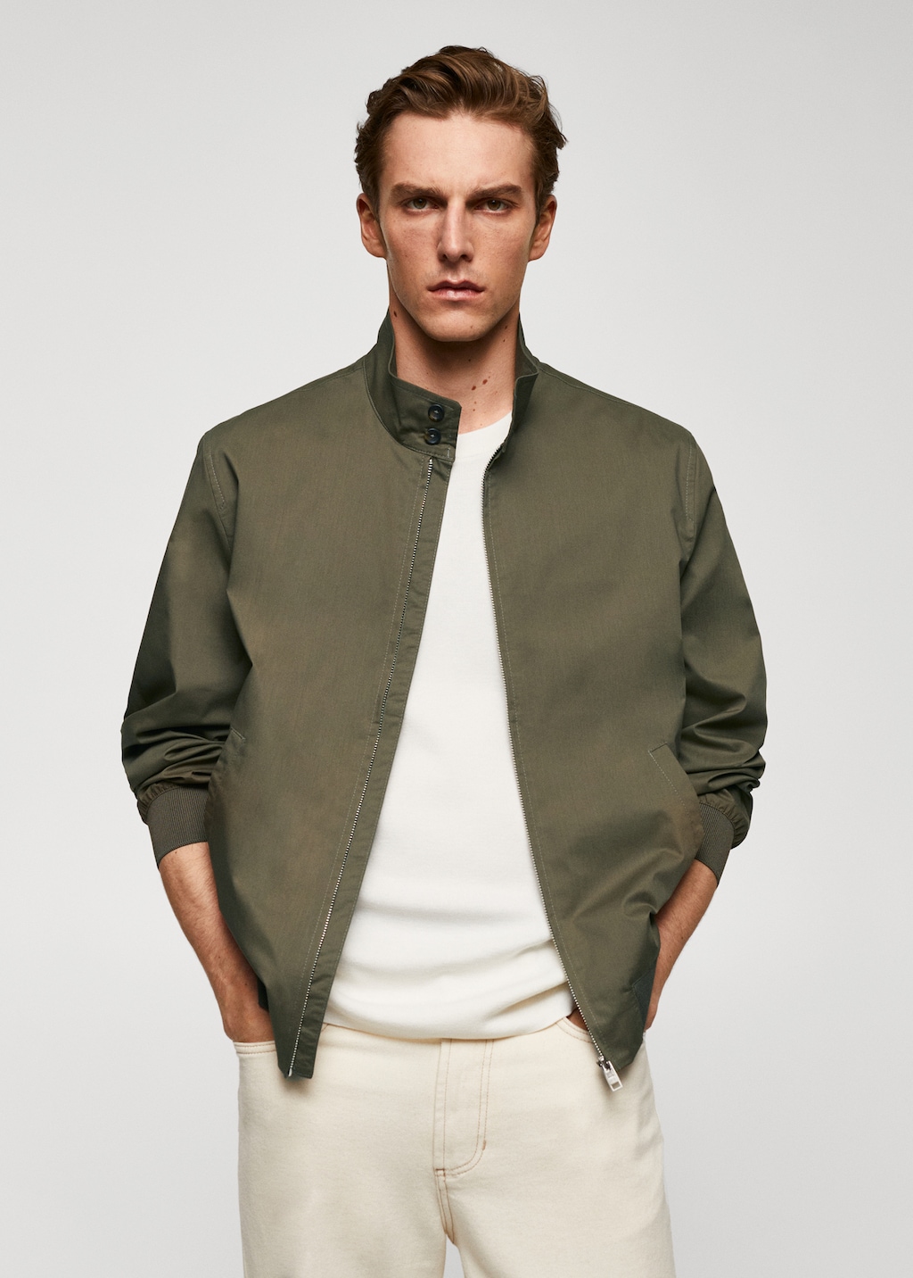 Lightweight fabric bomber jacket Men MANGO OUTLET Estonia