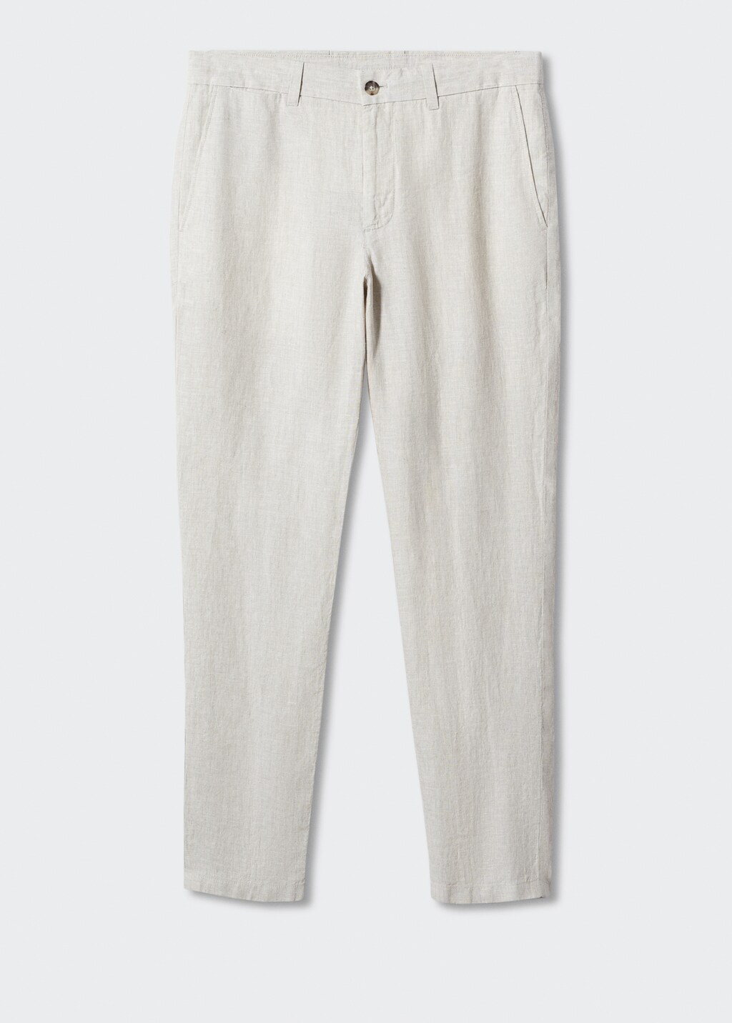 Slim-fit 100% linen trousers - Article without model