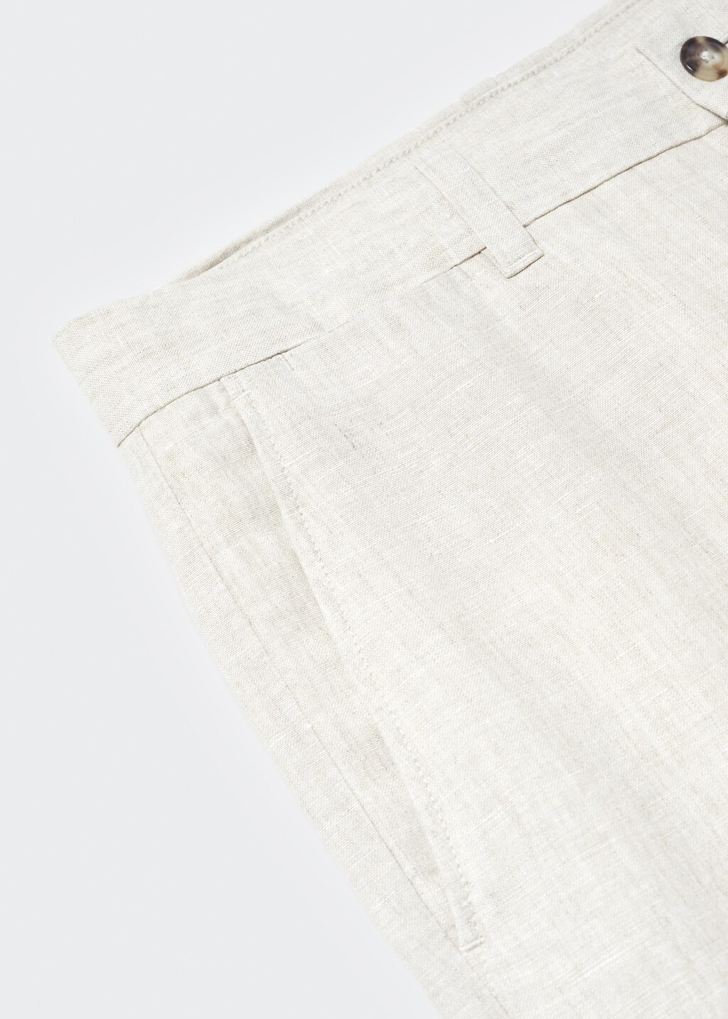 Slim-fit 100% linen trousers - Details of the article 8