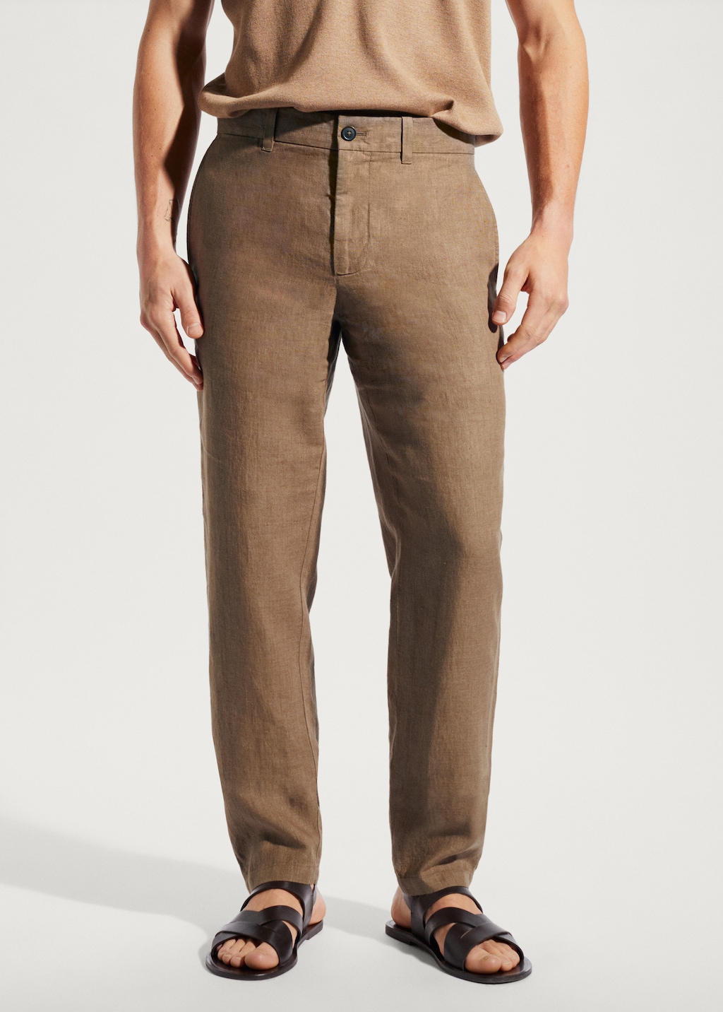 Slim-fit 100% linen trousers - Man | MANGO OUTLET Greece