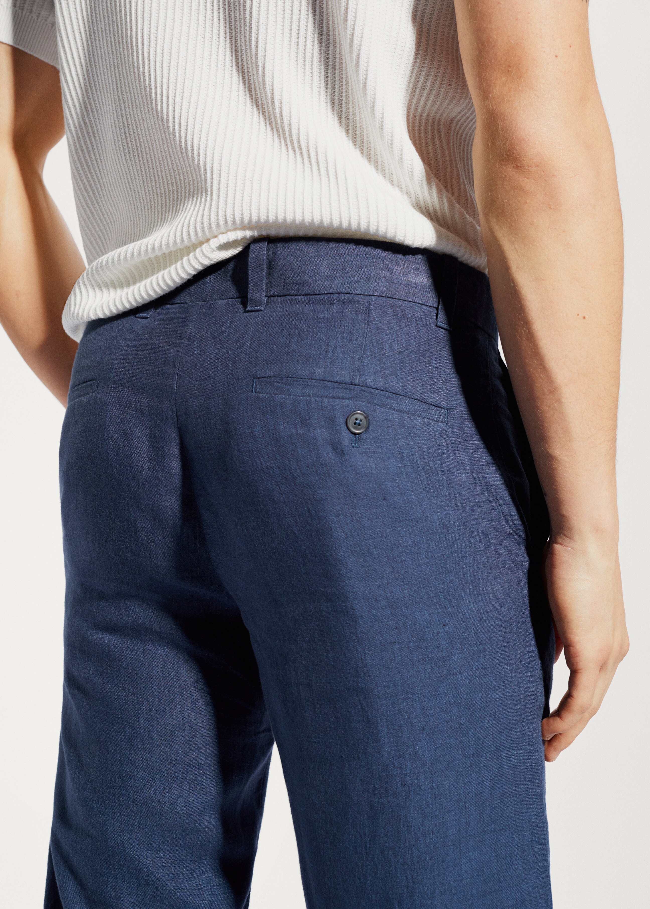 Pantalón 100% lino slim fit - Detalle del artículo 6