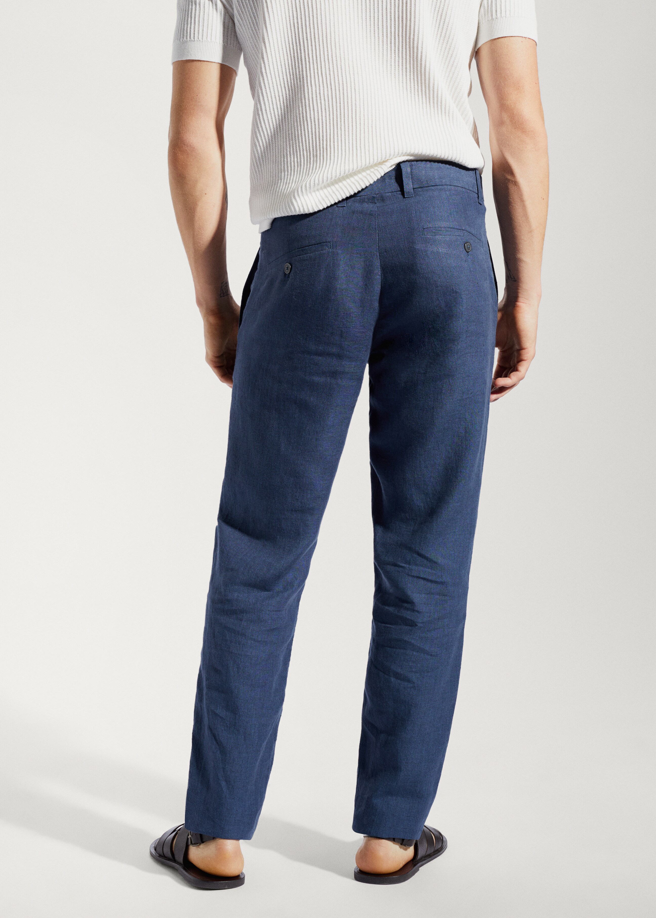 Pantalons 100% lli slim fit - Revers de l'article