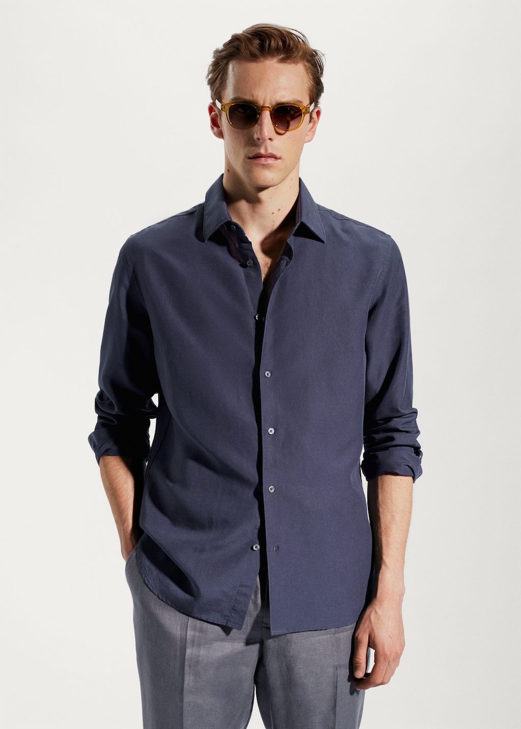 Light tencel-linen shirt - Medium plane