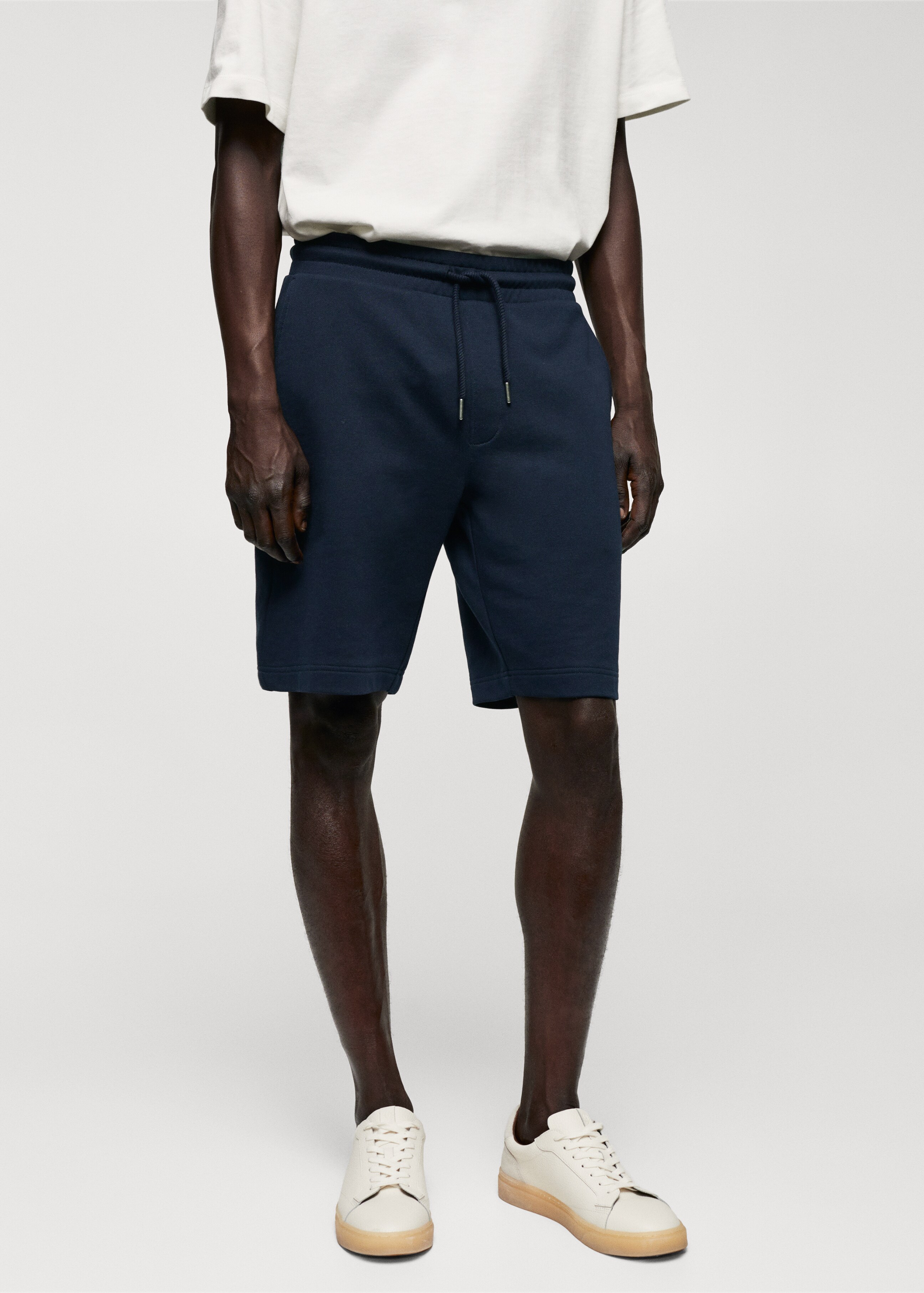 Jogger cotton Bermuda shorts - Medium plane