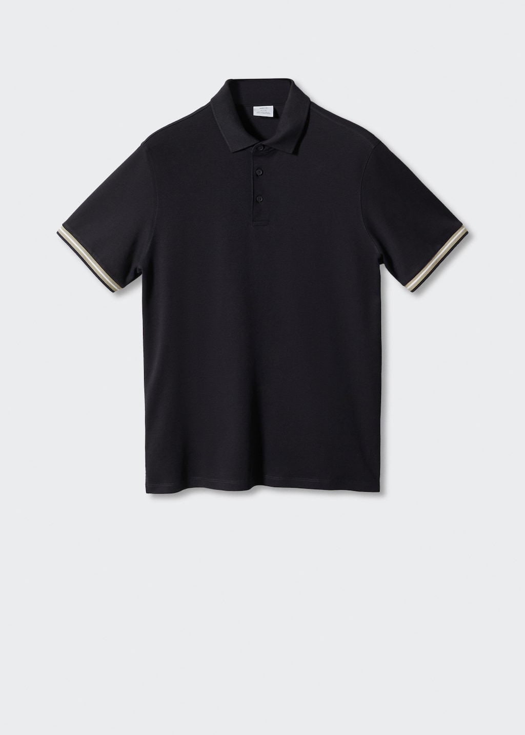 100% cotton polo shirt with contrast piping - Article without model