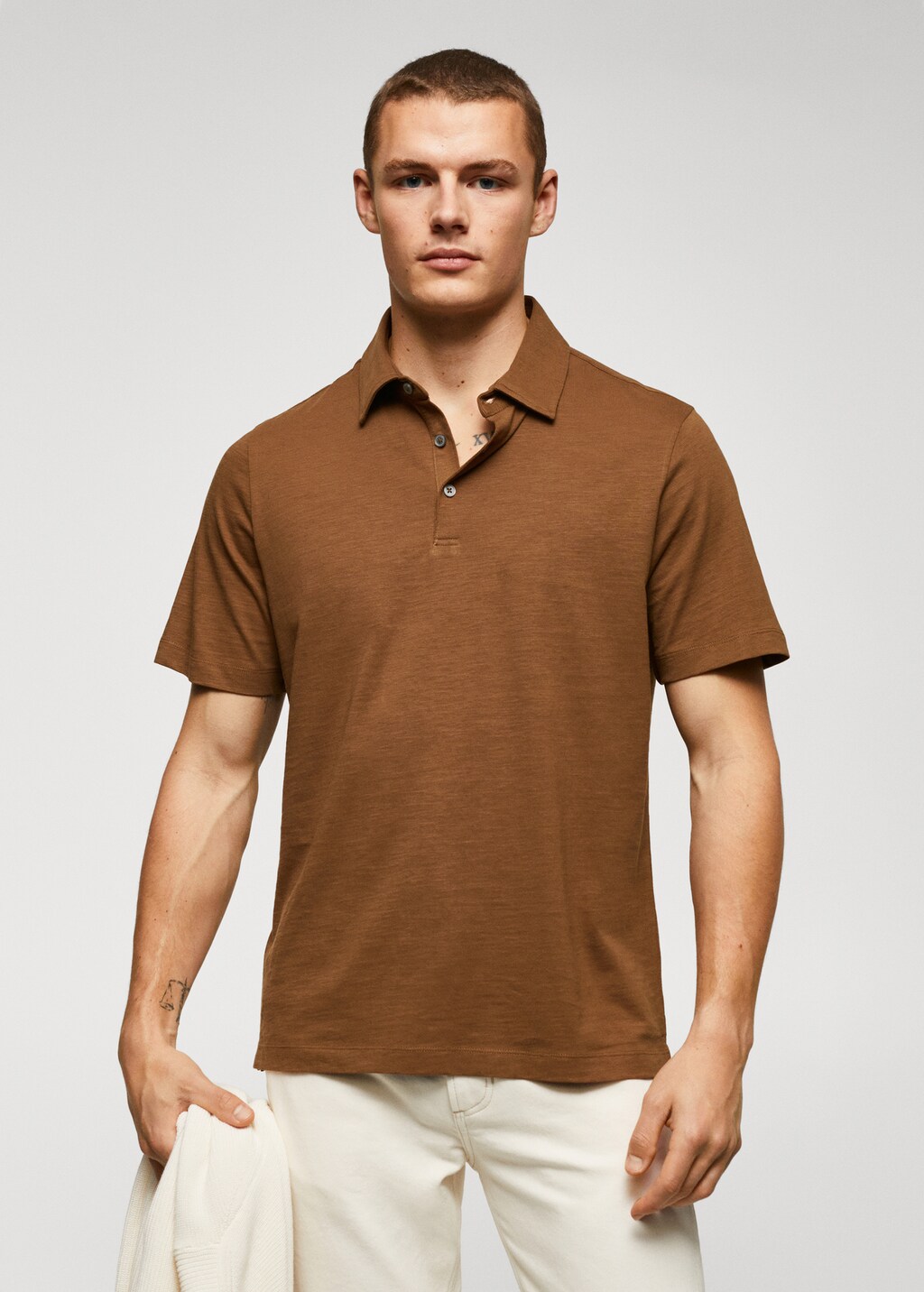 100% cotton basic polo shirt  - Medium plane