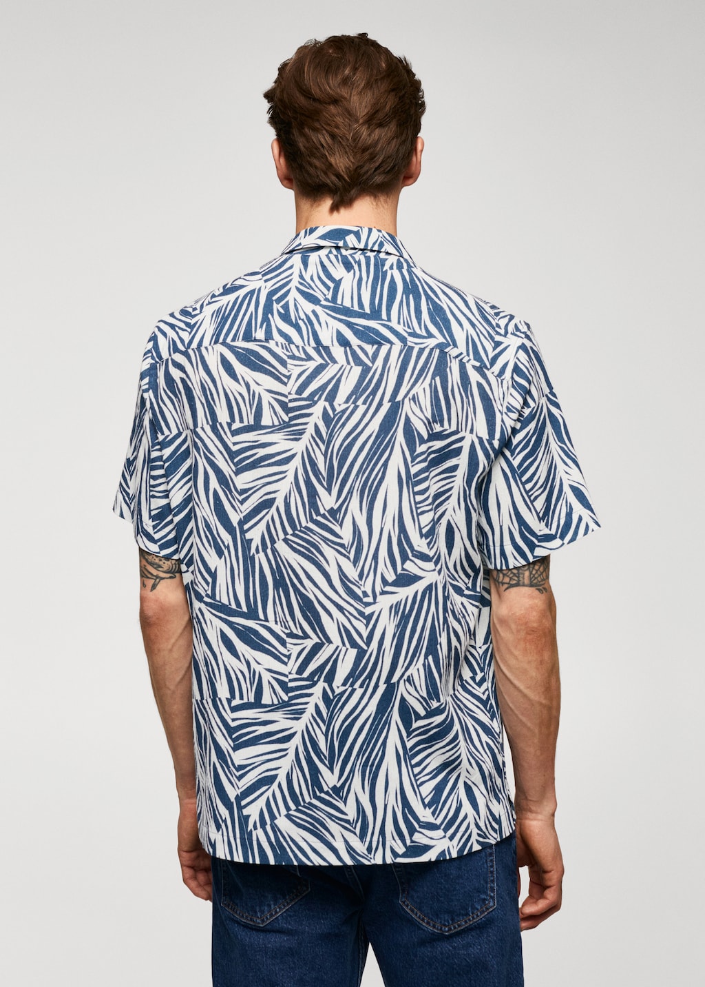 Camisa algodón estampado hawaiano - Reverso del artículo