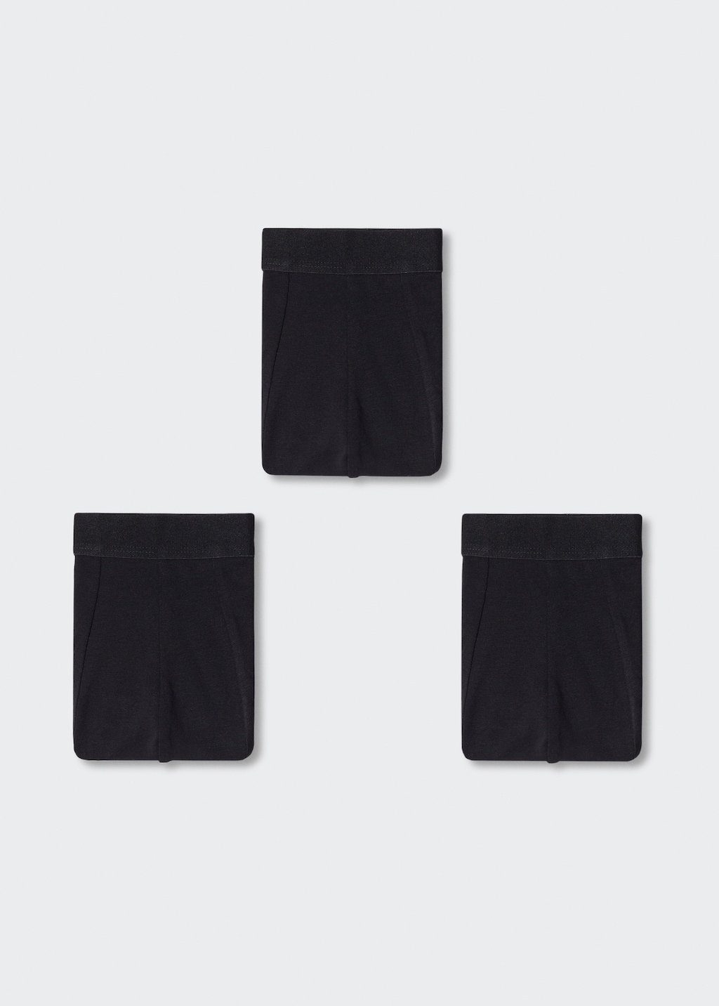 3-pack of black cotton boxer shorts - Article without model