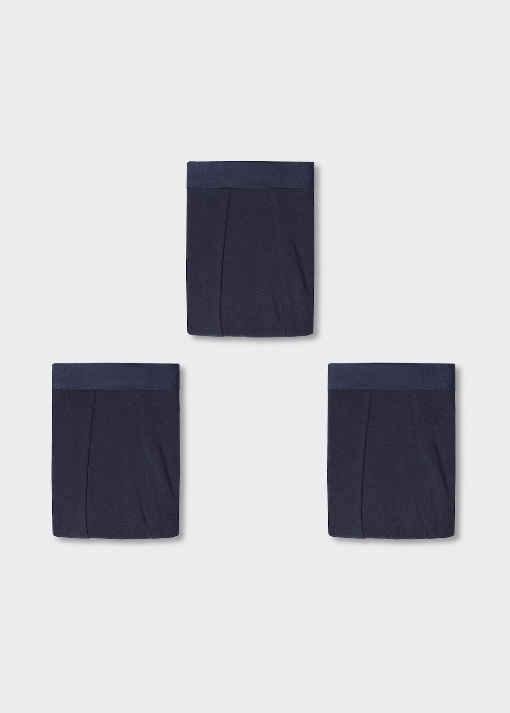 3-pack of blue cotton boxer shorts - Article without model