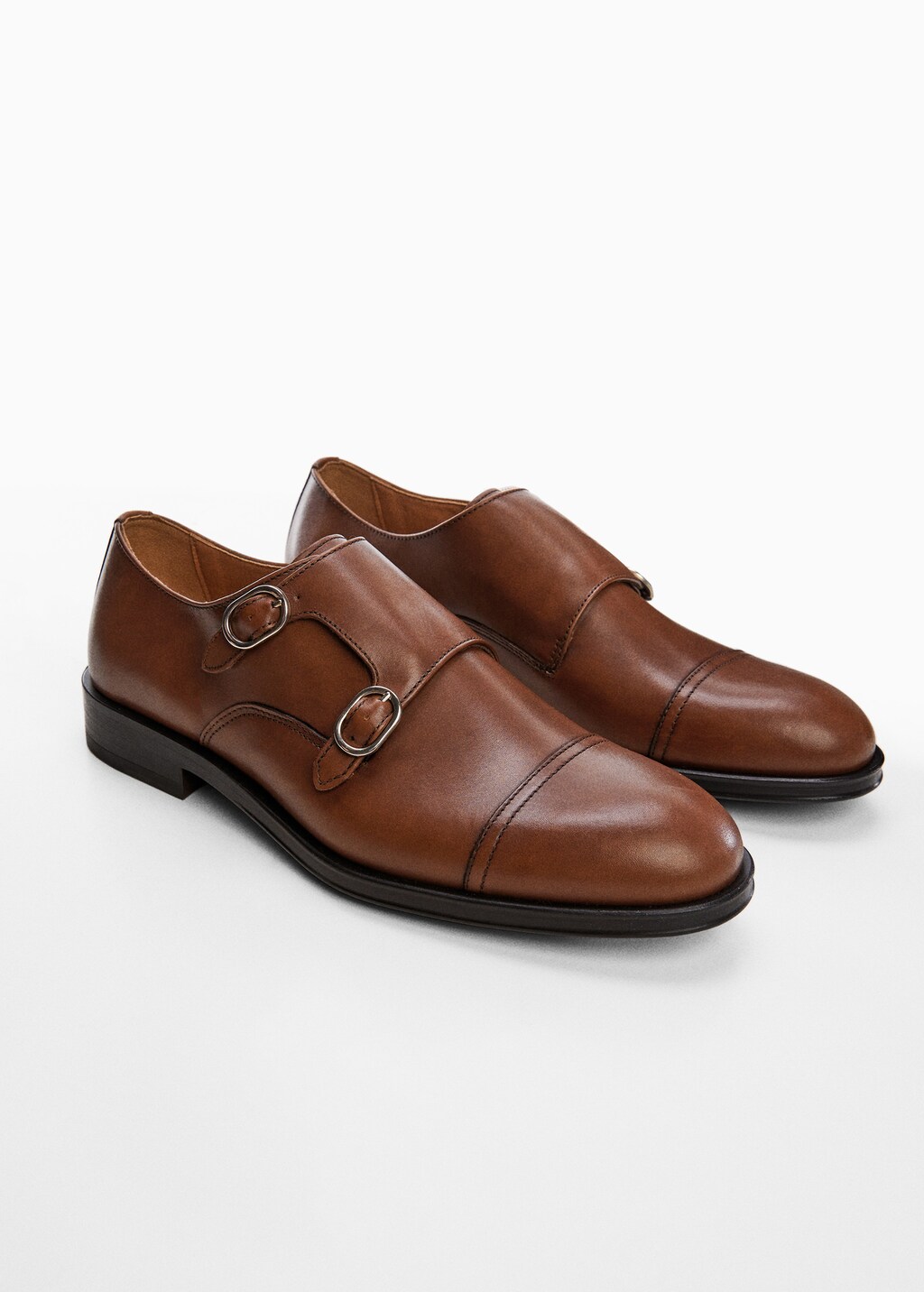 Monk shoes with leather buckle - Medium plane