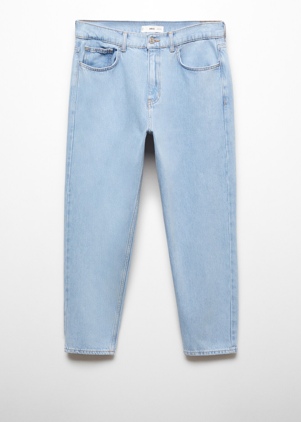 Lightweight light-wash tapered-fit jeans - Article without model