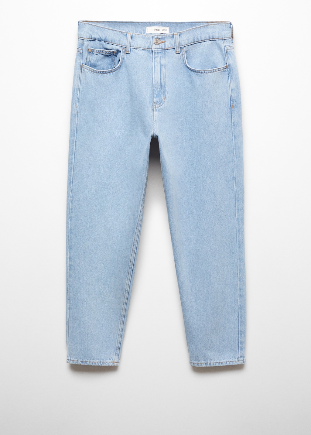 Lightweight light-wash tapered-fit jeans - Article without model