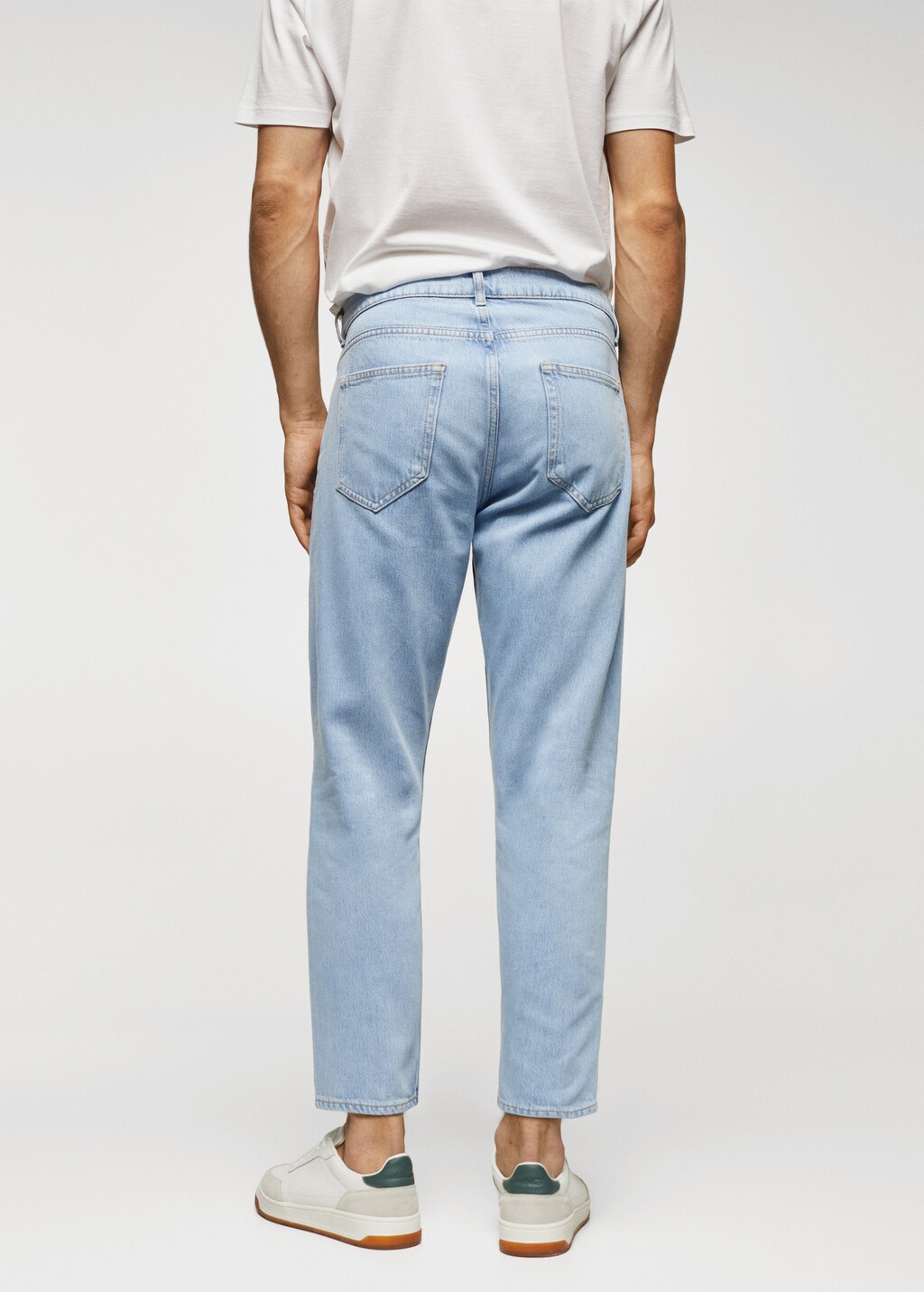 Lightweight light-wash tapered-fit jeans - Reverse of the article