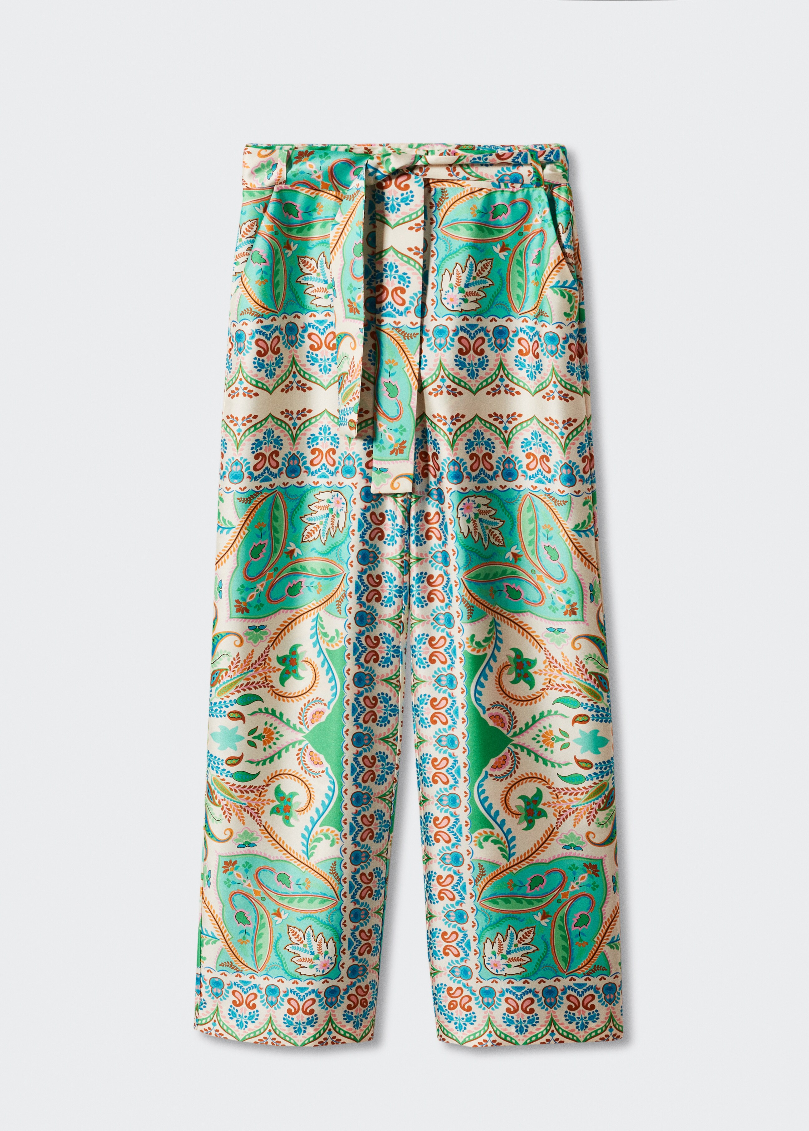 Satin printed trousers - Article without model