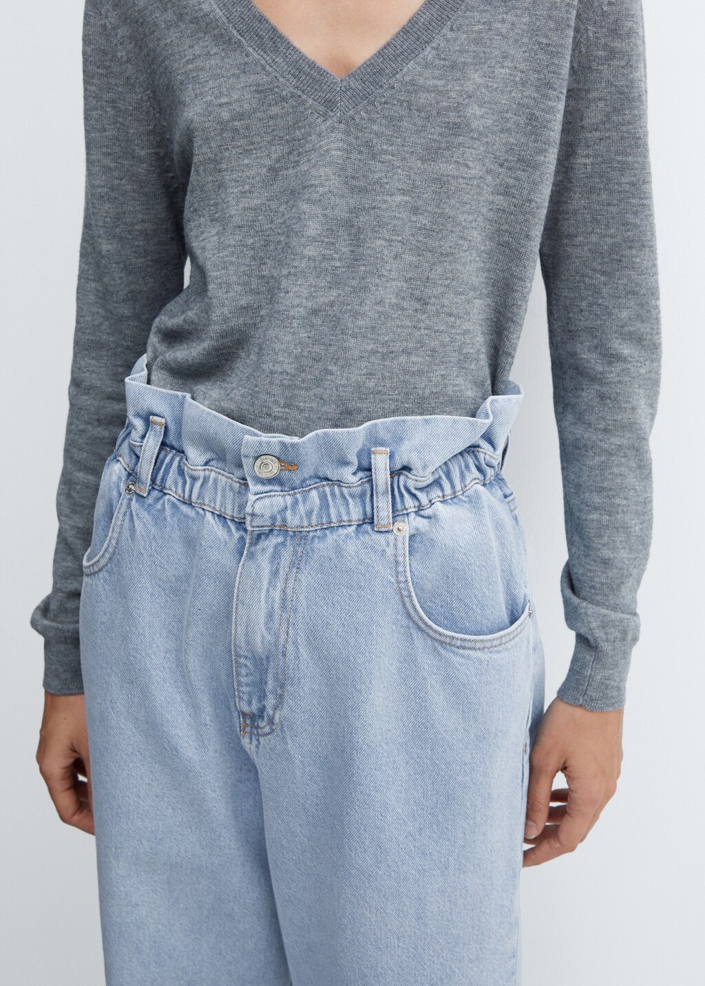 Waist straight Slouchy jeans - Details of the article 6