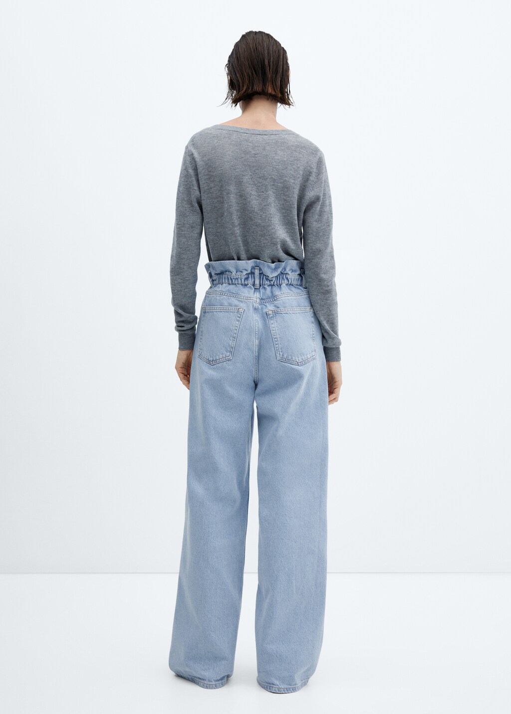 Waist straight Slouchy jeans - Reverse of the article