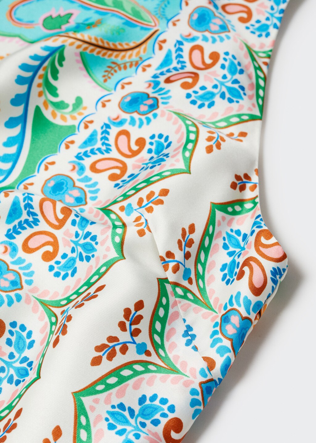 Paisley-print satin dress - Details of the article 8