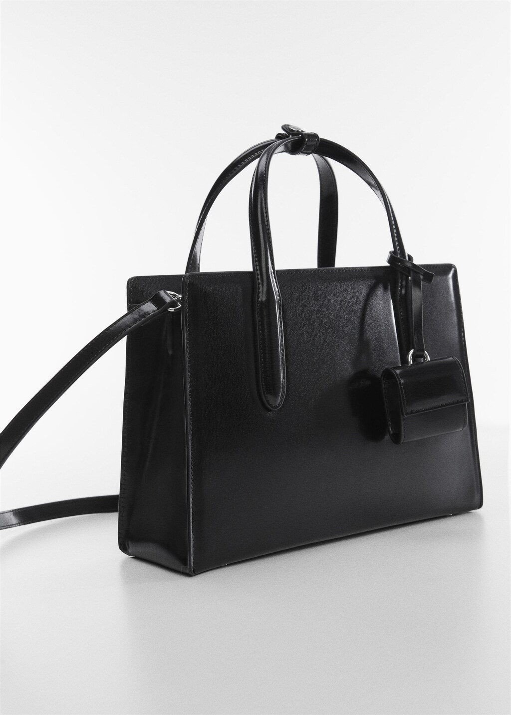 Saffiano-effect shopper bag - Medium plane