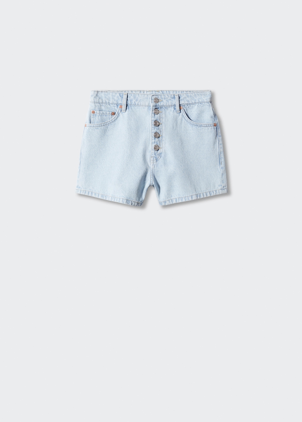 Denim shorts with buttons - Article without model