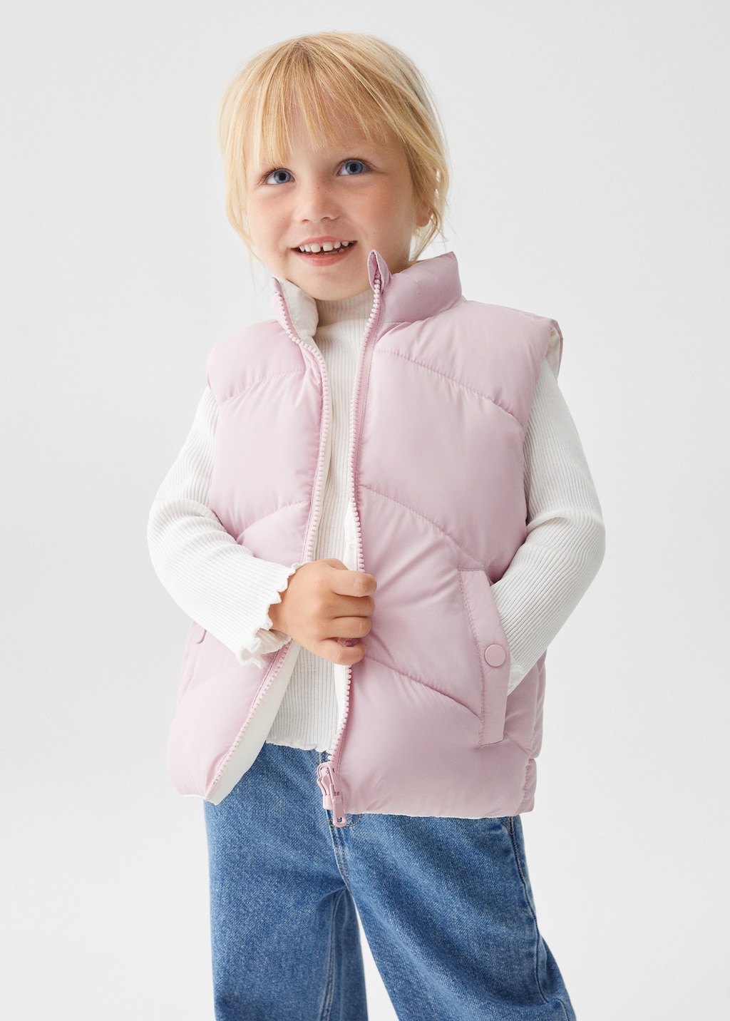 Reversible quilted gilet - Medium plane