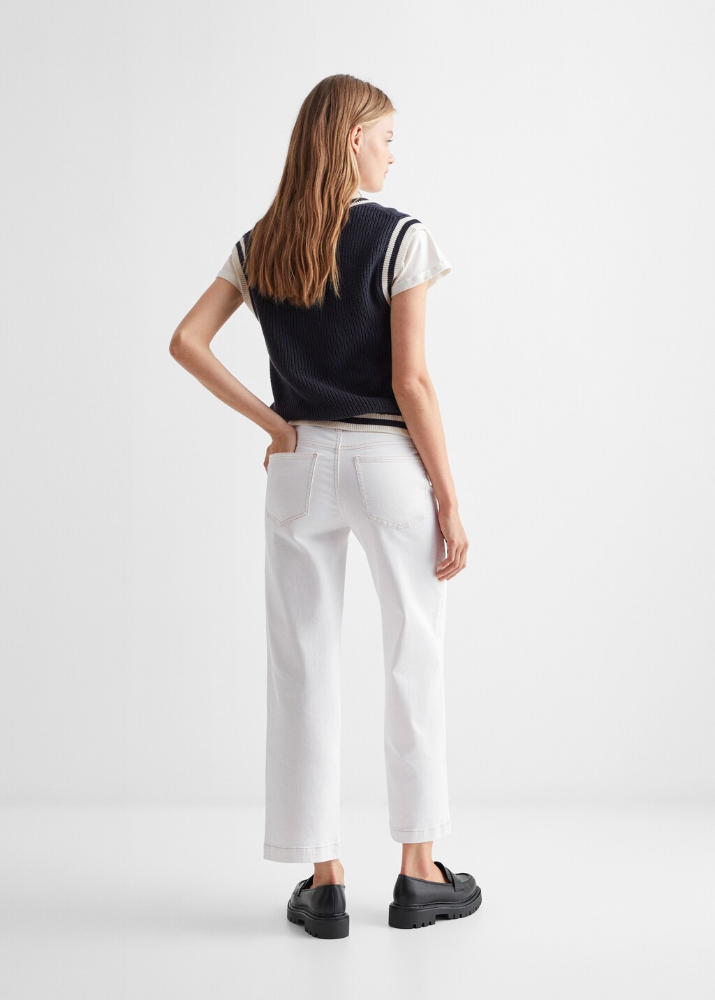 Culotte jeans with pockets - Reverse of the article