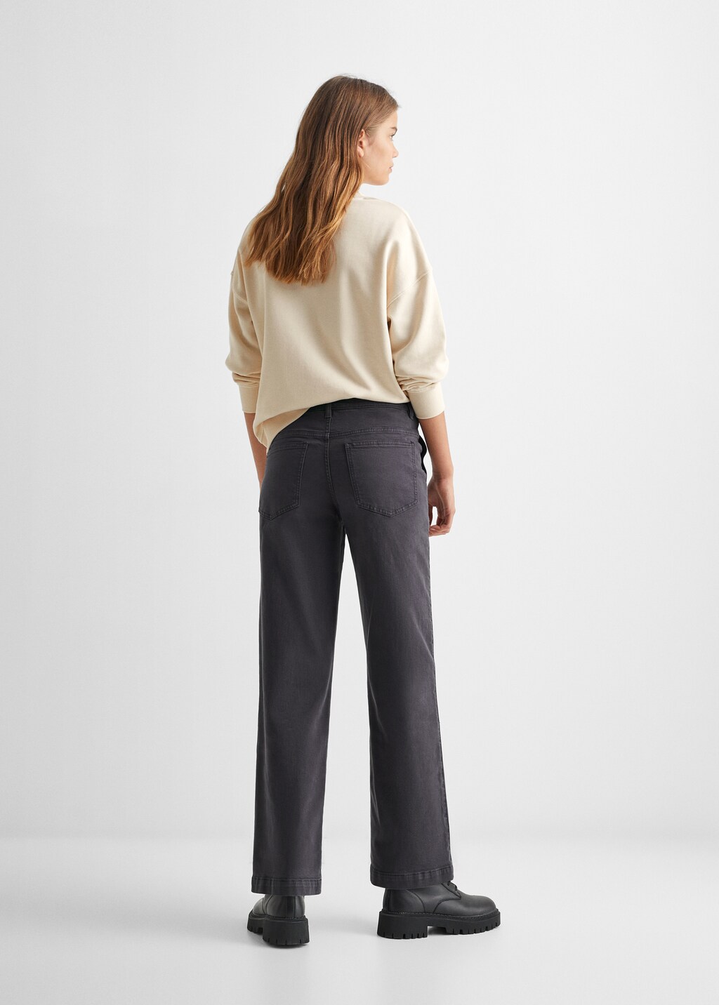 Culotte jeans with pockets - Reverse of the article