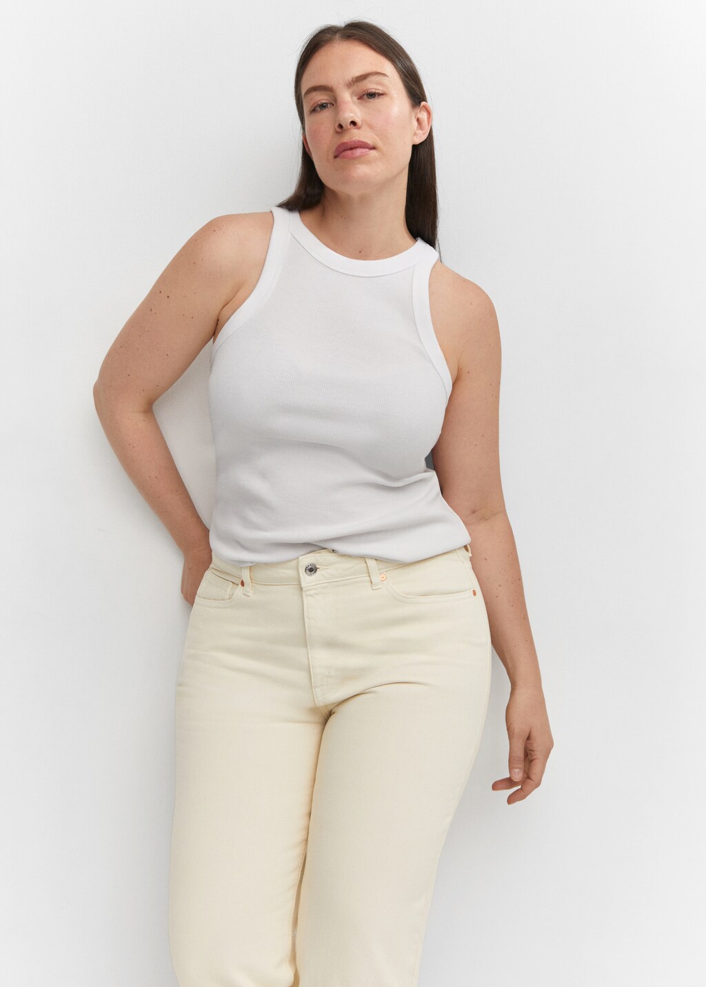 Straight-fit cropped jeans - Details of the article 5