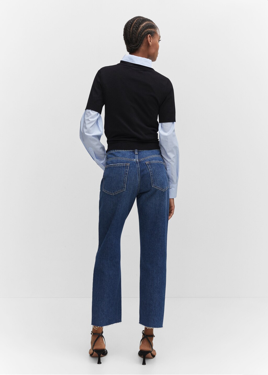 Straight-fit cropped jeans - Reverse of the article