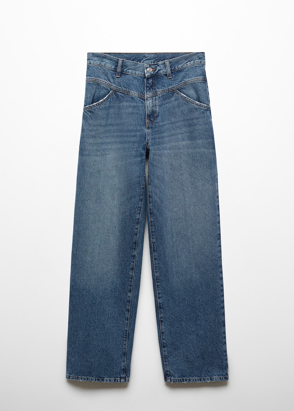 High-waist wideleg jeans with seams - Article without model