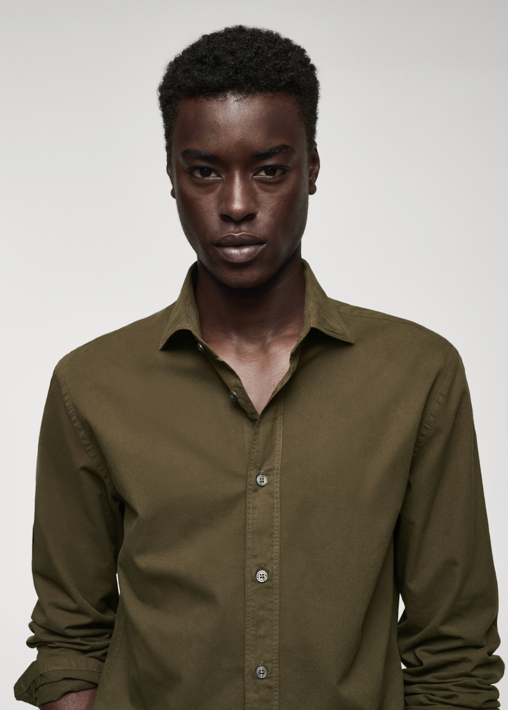 100% cotton slim fit shirt - Details of the article 1