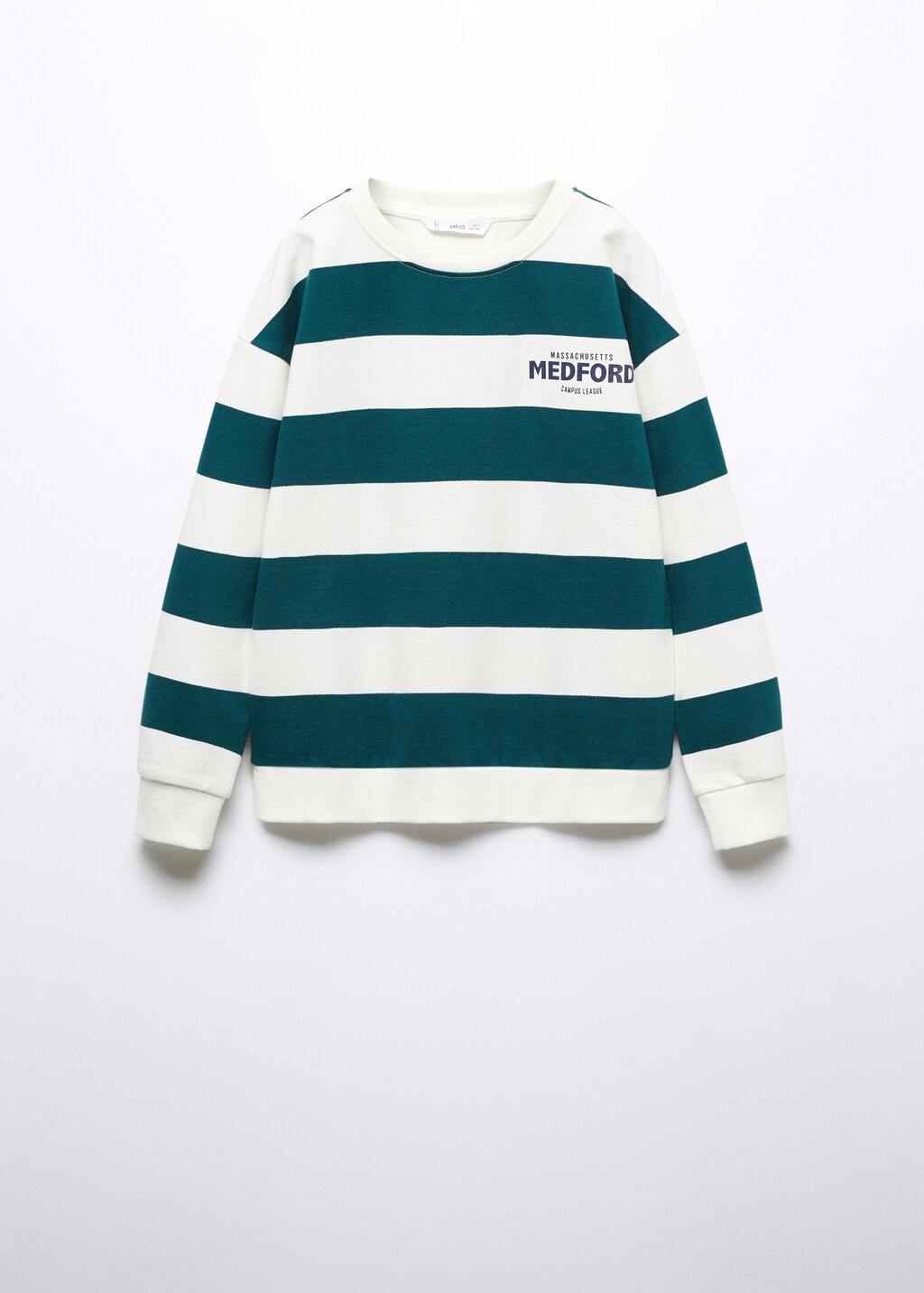 Striped cotton-blend sweatshirt - Article without model