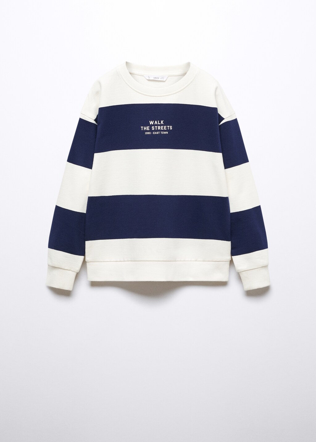 Striped cotton-blend sweatshirt - Article without model