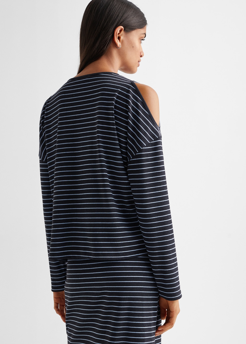 Striped long sleeves t-shirt - Reverse of the article