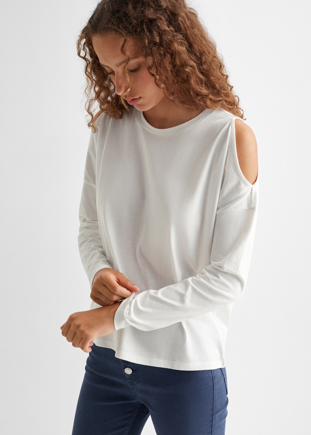 Long-sleeve t-shirt with cut-out - Medium plane