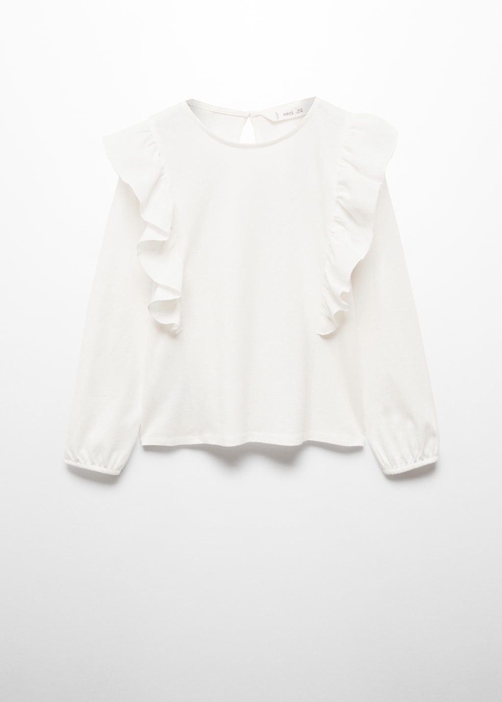 Long -sleeved t-shirt with ruffles - Article without model