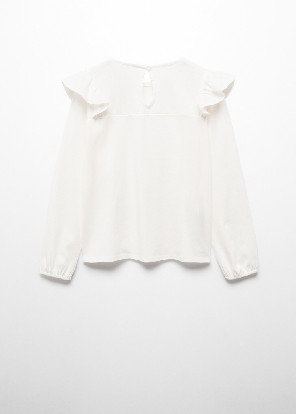 Long -sleeved t-shirt with ruffles - Reverse of the article