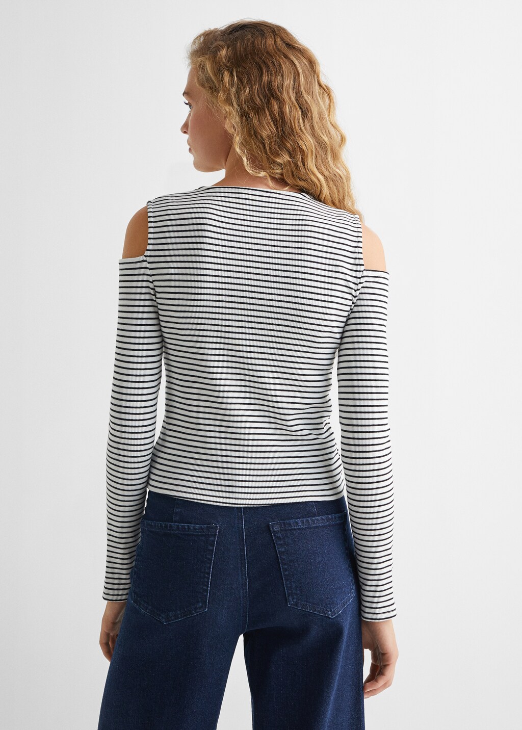 Striped long sleeves t-shirt - Reverse of the article