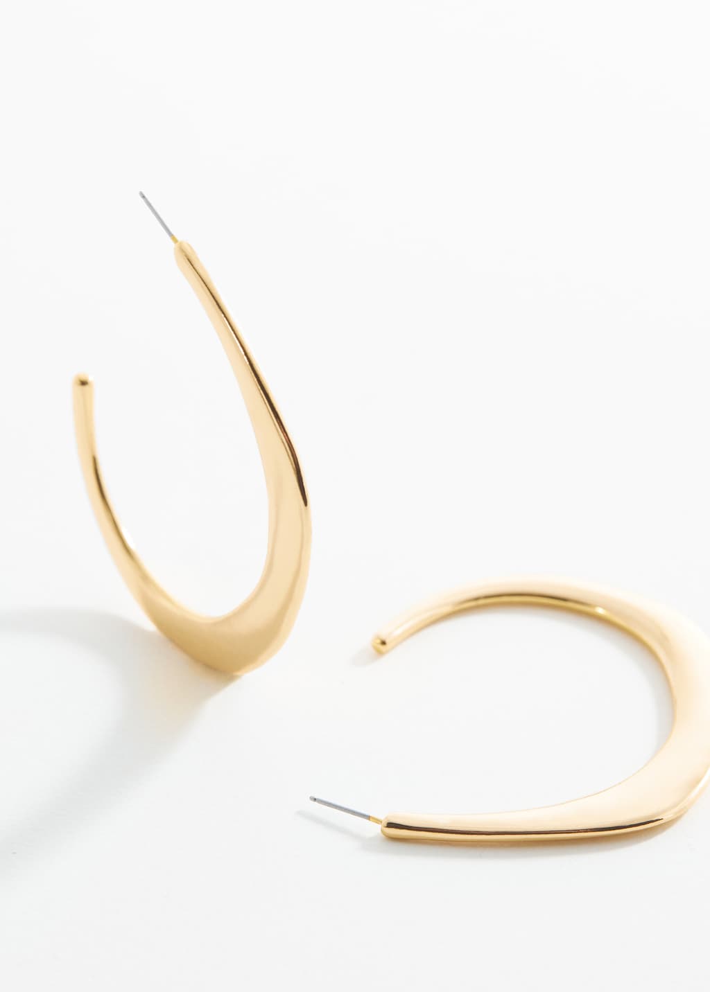 Twisted hoop earrings - Medium plane