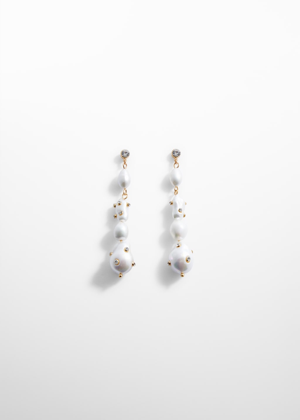 Pendientes perlas detalle strass - Artículo sin modelo