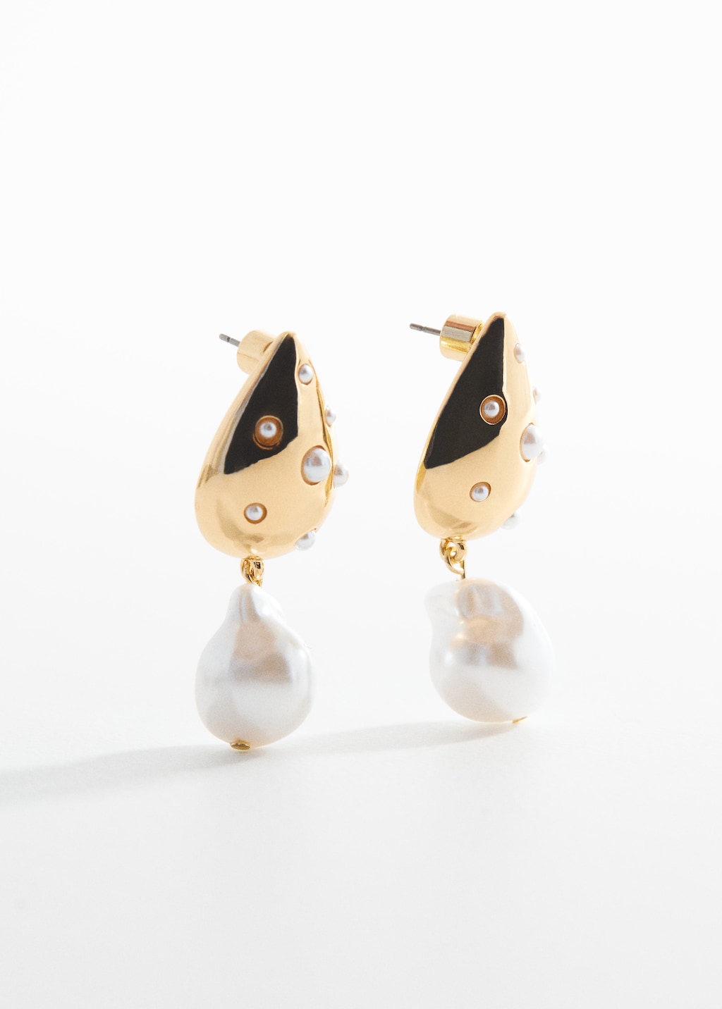 Pearl combined earring - Medium plane