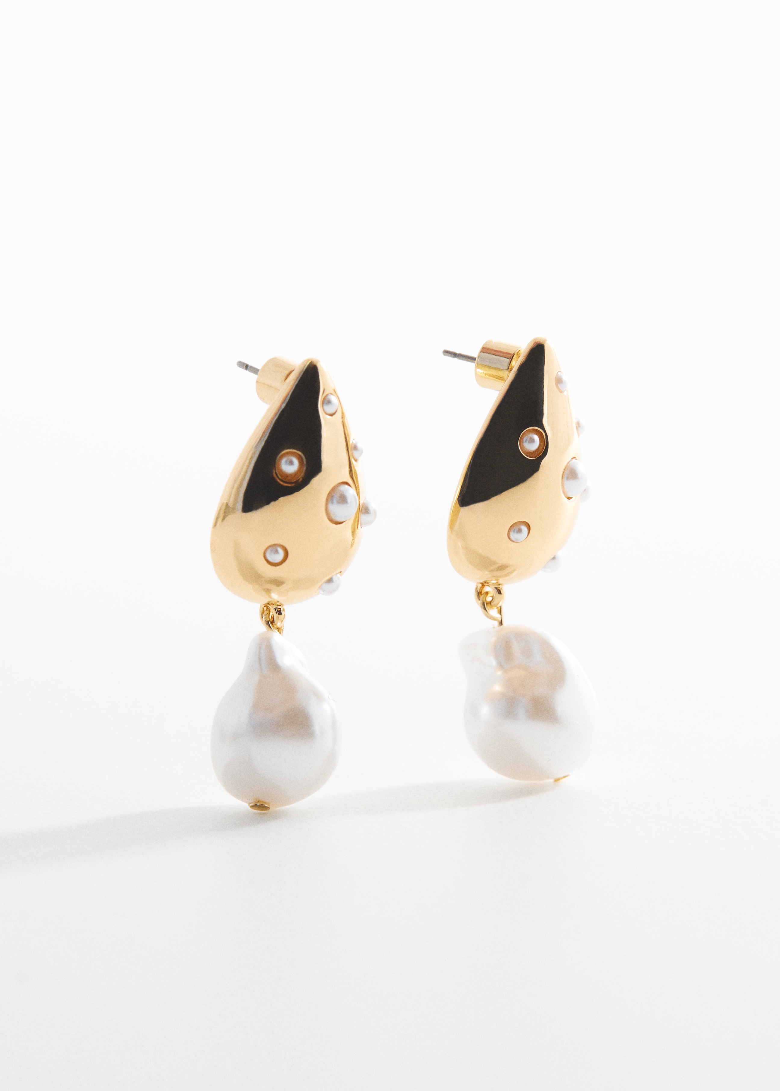 Pearl combined earring - Medium plane