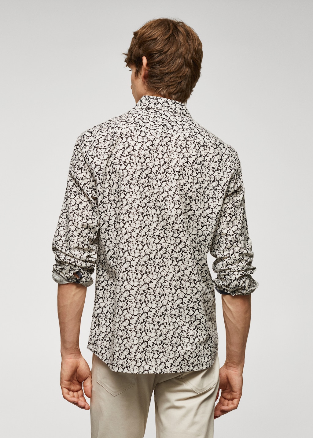 100% cotton floral-print shirt - Reverse of the article