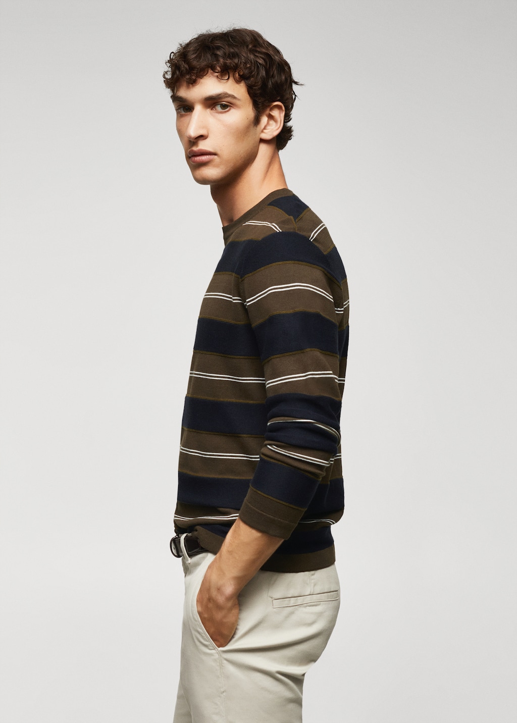 Fine-knit striped sweater - Details of the article 2