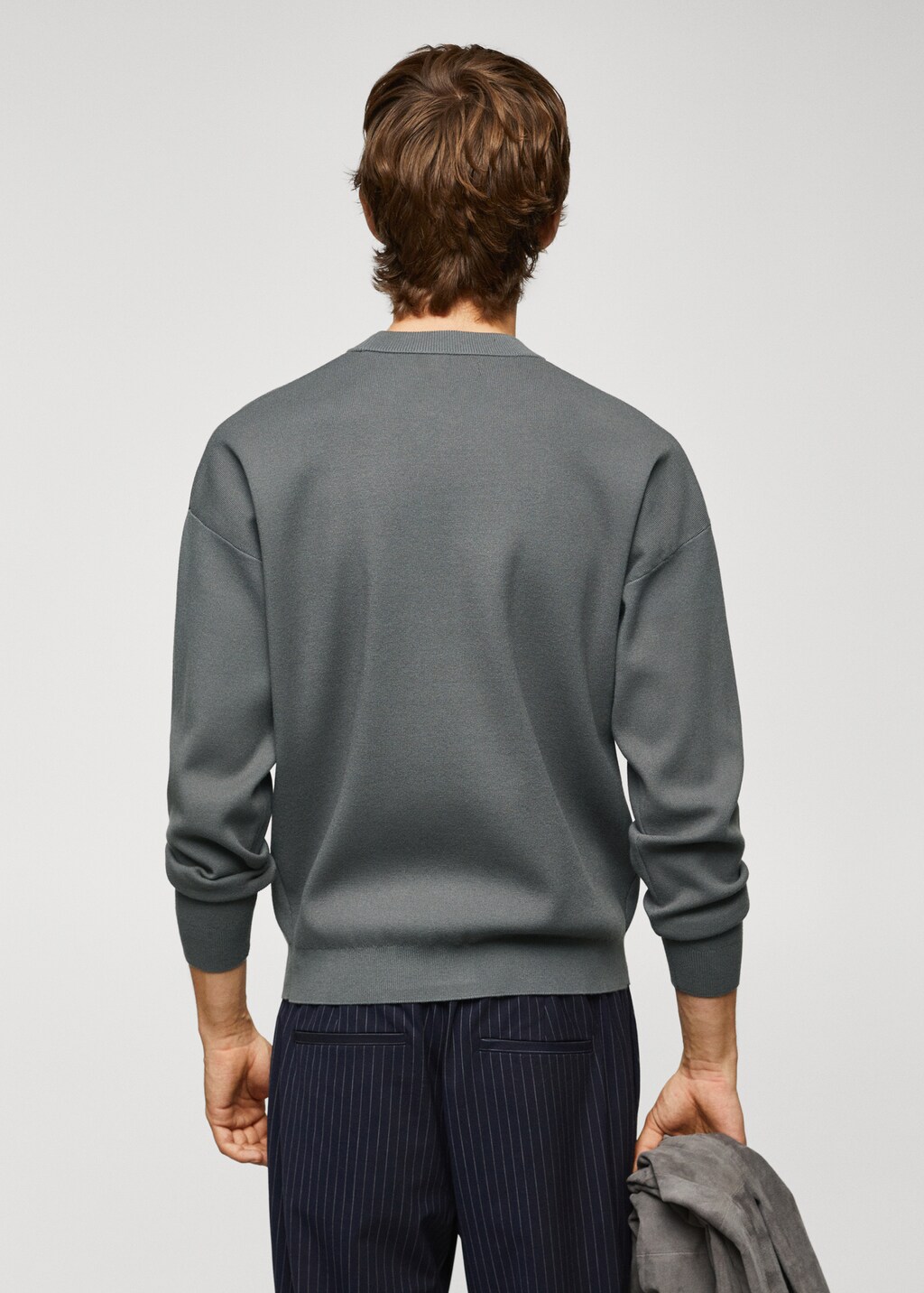 Pearlized knitted sweater regular fit - Reverse of the article