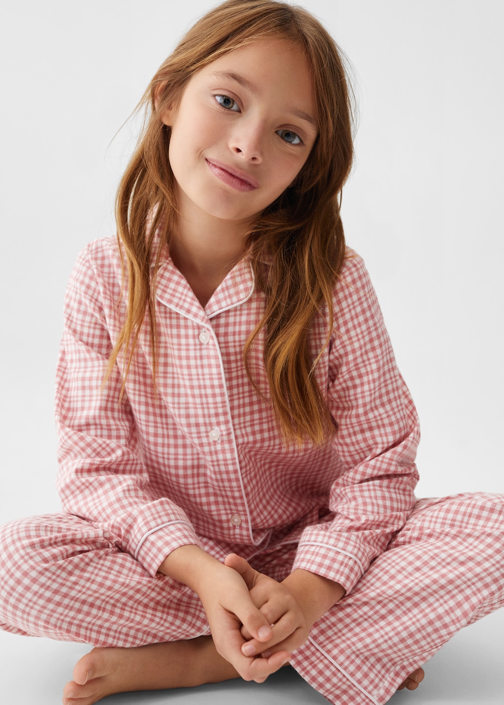 Two-pieces check long pyjamas - Details of the article 2