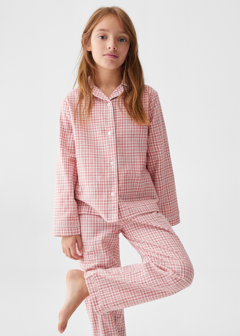 Two-pieces check long pyjamas - Details of the article 4